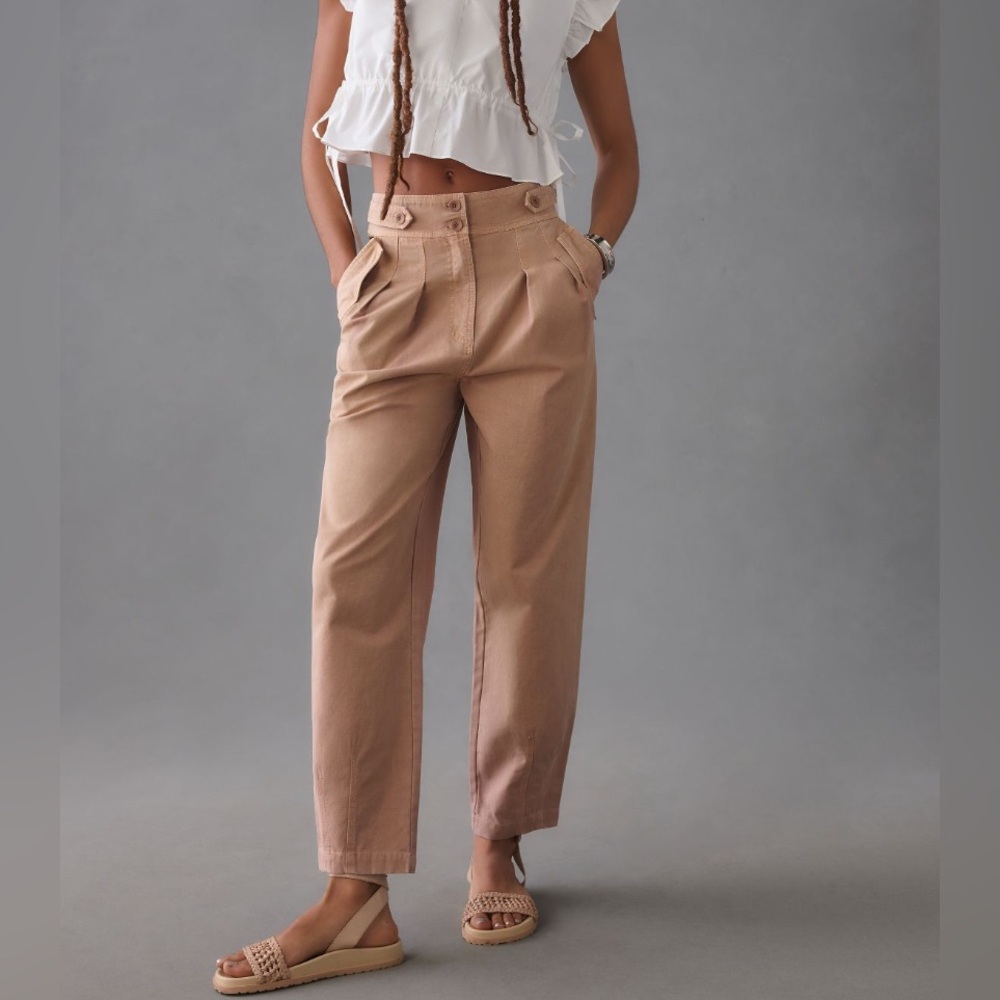 Moon River Pleated High-Rise Trousers